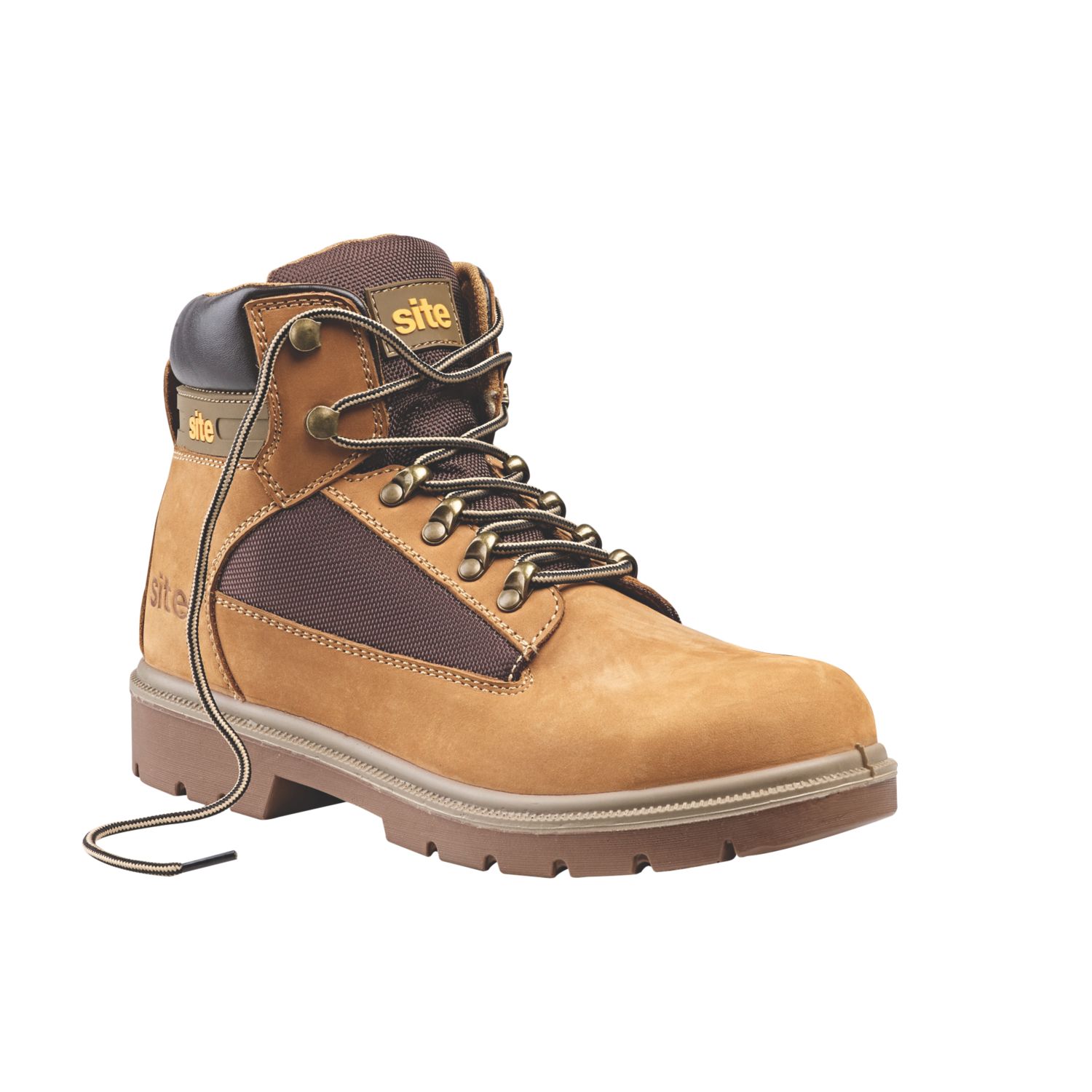 Site Quartz Size 9 Honey Steel Toe Cap Safety Boots (6798K)