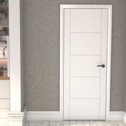 Green & Taylor  Satin Painted White Wooden Ladder Internal Fully-Finished Door 1981mm x 838mm