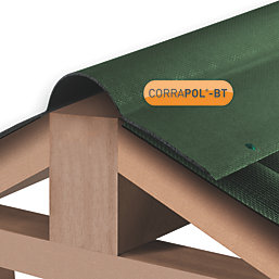 Corrapol-BT AC118GR Corrugated Bitumen Ridge Green 950mm x 420mm