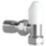 Drayton RT212 15mm x 1/2" White/Chrome Angled & L/S Traditional Thermostatic Radiator Valve & Lockshield