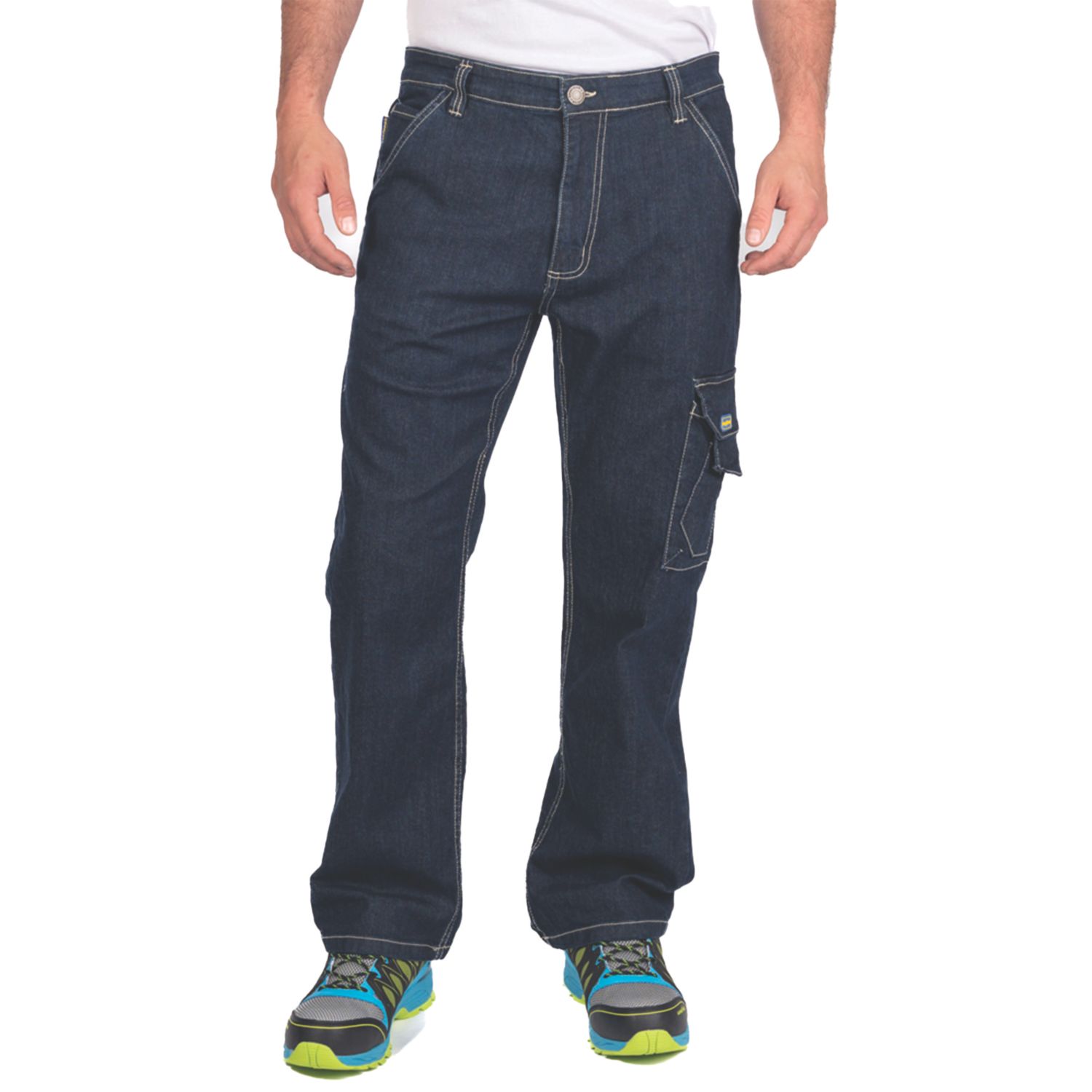 Goodyear GYPNT030 Stretch Denim Carpenter Jeans Navy 40" W 31" L (679HU)