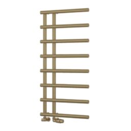 Reina 998mm x 500mm 1078BTU Brass Flat Designer Towel Radiator