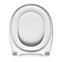 Bemis Click & Clean Silent Soft-Close with Quick-Release Toilet Seat Thermoset Plastic White