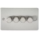 Knightsbridge  4-Gang 2-Way LED Intelligent Dimmer Switch  Brushed Chrome