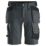 Snickers 6141 Stretch Work Shorts Grey / Black 36" W