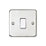 MK Contoura 10A 1-Gang Intermediate Switch Brushed Stainless Steel with White Inserts