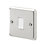 MK Contoura 10A 1-Gang Intermediate Switch Brushed Stainless Steel with White Inserts
