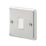 MK Contoura 10A 1-Gang Intermediate Switch Brushed Stainless Steel with White Inserts