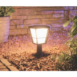 Philips Hue Outdoor LED Pedestal Light Black 15W - Screwfix