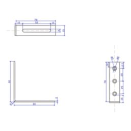 Essentials Adjustable Corner Brackets Silver 80mm x 80mm x 20mm 10 Pack