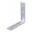 Essentials Adjustable Corner Brackets Silver 80mm x 80mm x 20mm 10 Pack