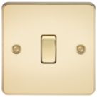 Knightsbridge  10AX 1-Gang 2-Way Light Switch  Polished Brass
