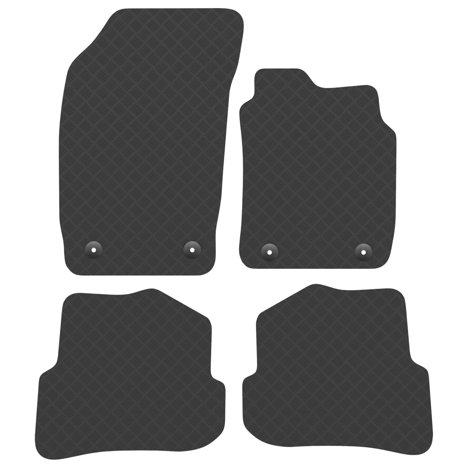 Car Mat Co. Audi A1 2010 - 2019 Rubber Car Mats 4 Piece Set (679VV)