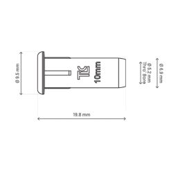 Flomasta STS10M Polybutylene & PEX Push-Fit Pipe Insert 10mm 10 Pack