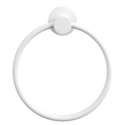 Swirl Caldew Bathroom Towel Ring White