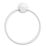 Swirl Caldew Bathroom Towel Ring White