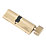 Smith & Locke Fire Rated 1 Star Thumbturn 6-Pin Euro Cylinder Lock 45-50 (95mm) Polished Brass