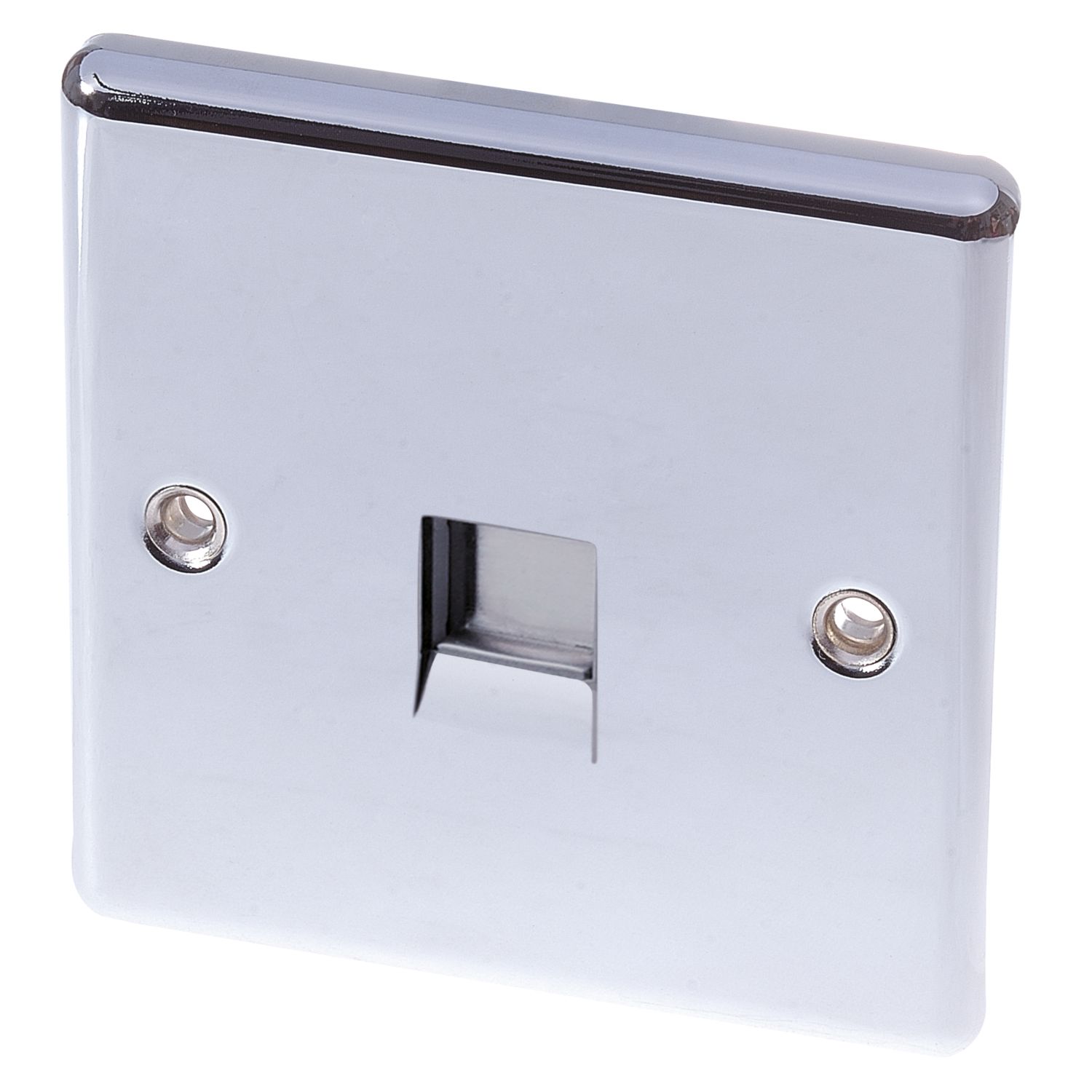 LAP 1-Gang Master Telephone Socket Polished Chrome (68067)