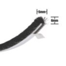 Stormguard Self-Adhesive Brush Pile Weatherstrips Black 5m 3 Pack