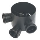 FloPlast Push-Fit 3-Inlet Fixed Inspection Chamber Base 300mm