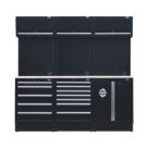 Bunker  Black 14 Piece Modular Storage Set with Steel Worktop
