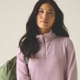 Regatta Sweethart Half Zip Womens Fleece Powder Lilac Size 20