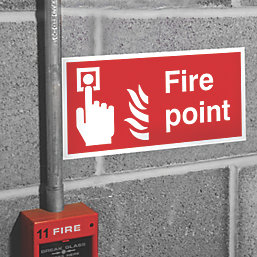 Non Photoluminescent "Fire Alarm Call Point" Sign 200mm x 400mm