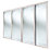 Spacepro Shaker 4-Door Sliding Wardrobe Door Kit Cashmere Frame Mirror Panel 2290mm x 2260mm