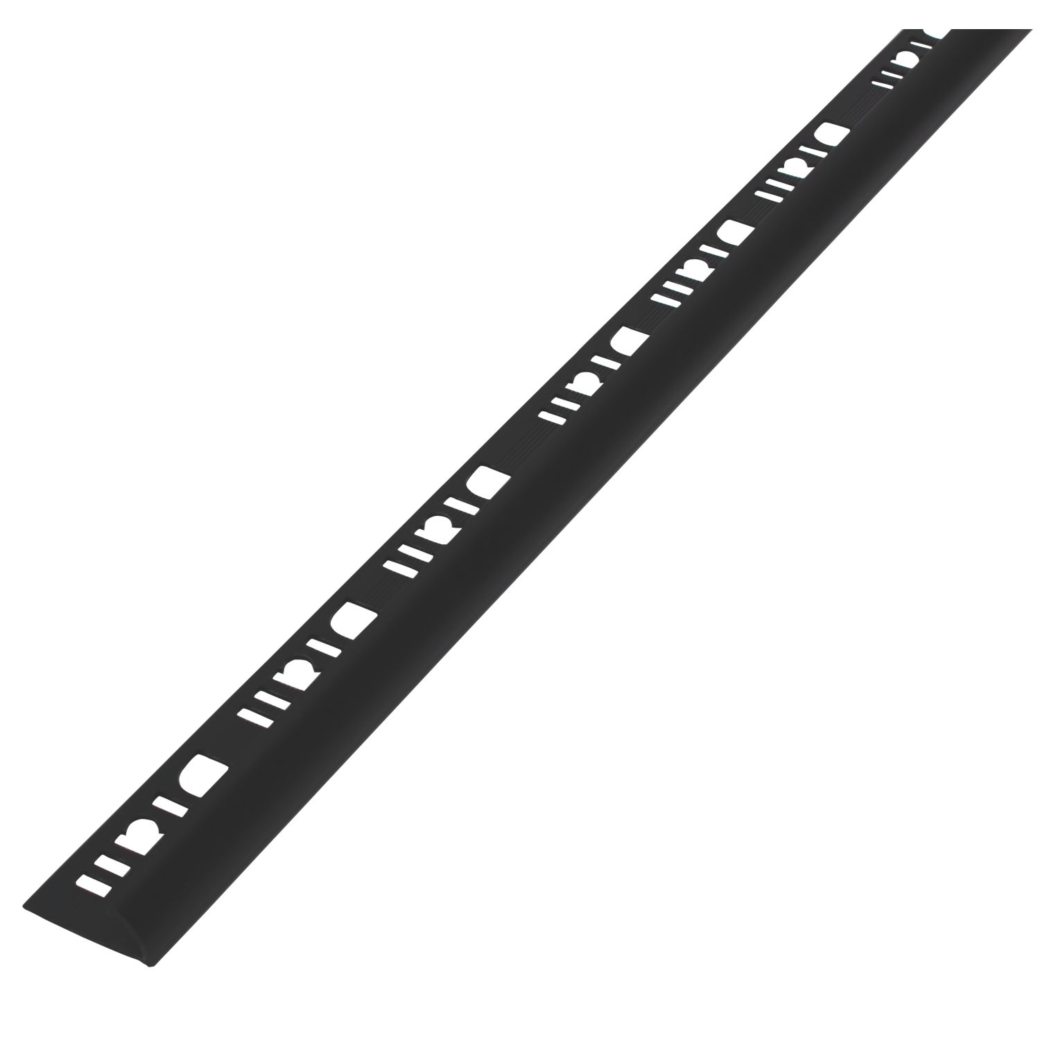 Diall 9mm Round PVC Tile Trim Black 2.5m (680GR)