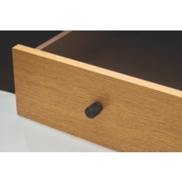 Elite Knobs & Handles Kensington Knurled Cabinet Knob Matt Black 20mm