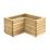 Forest Linear L-Shaped Garden Planter Natural Timber 800mm x 800mm x 443mm