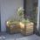 Forest Linear L-Shaped Garden Planter Natural Timber 800mm x 800mm x 443mm