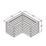 Forest Linear L-Shaped Garden Planter Natural Timber 800mm x 800mm x 443mm