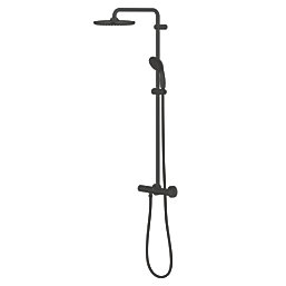 Grohe QuickFix Vitalio Start 250 HP Rear-Fed Concealed Matt Black Thermostatic Shower System