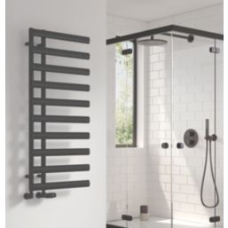 Reina 780mm x 500mm 1124BTU Anthracite Flat Designer Towel Radiator