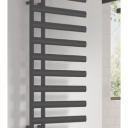 Reina 780mm x 500mm 1124BTU Anthracite Flat Designer Towel Radiator