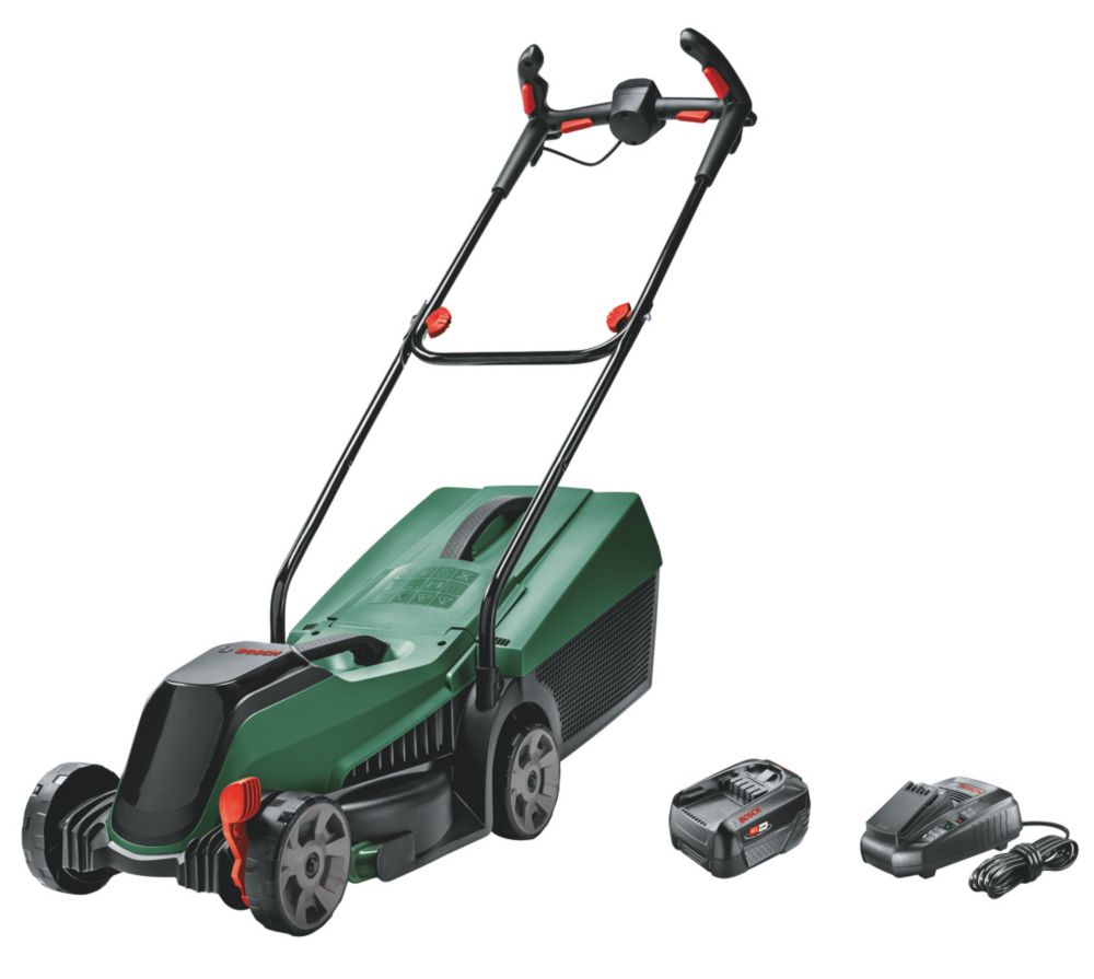 Bosch CityMower 18V 1 x 4.0Ah Li Ion Power for All Cordless 32cm Rotary Lawn Mower Screwfix