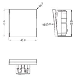 Knightsbridge  20AX Modular Intermediate Switch Grey