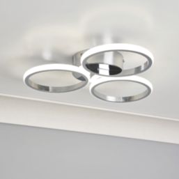 Spa Chios LED Bathroom Ceiling Light Fitting Chrome 26W 900lm