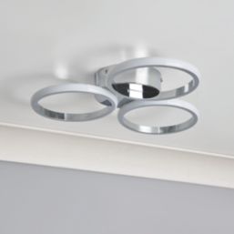 Spa Chios LED Bathroom Ceiling Light Fitting Chrome 26W 900lm