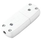 British General  10A 3 Terminal In-Line Connector  85 x 35 x 18mm White