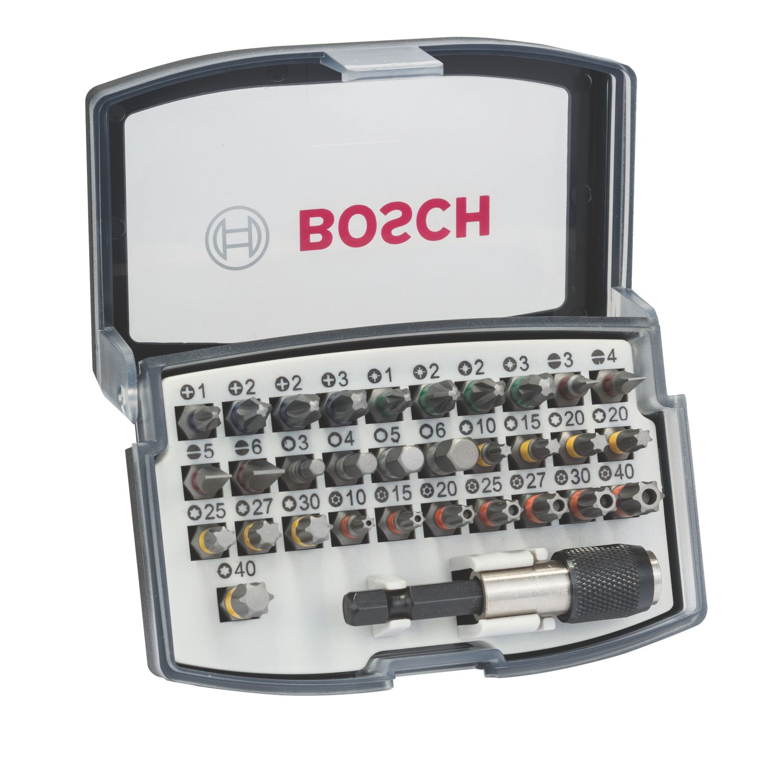 Bosch 1/4" Hex Shank Mixed Screwdriver Bit Set 32 Pieces (6810T)