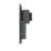 British General Nexus Metal 2-Gang Dual Voltage Shaver Socket 115 / 240V Black Nickel with Black Inserts