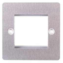 LAP  2-Module Modular Faceplate Brushed Stainless Steel
