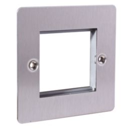 LAP  2-Module Modular Faceplate Brushed Stainless Steel