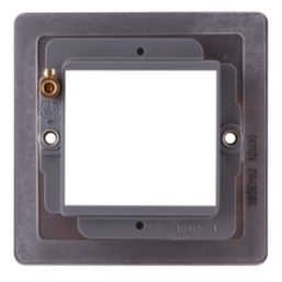 LAP  2-Module Modular Faceplate Brushed Stainless Steel