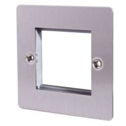 LAP  2-Module Modular Faceplate Brushed Stainless Steel