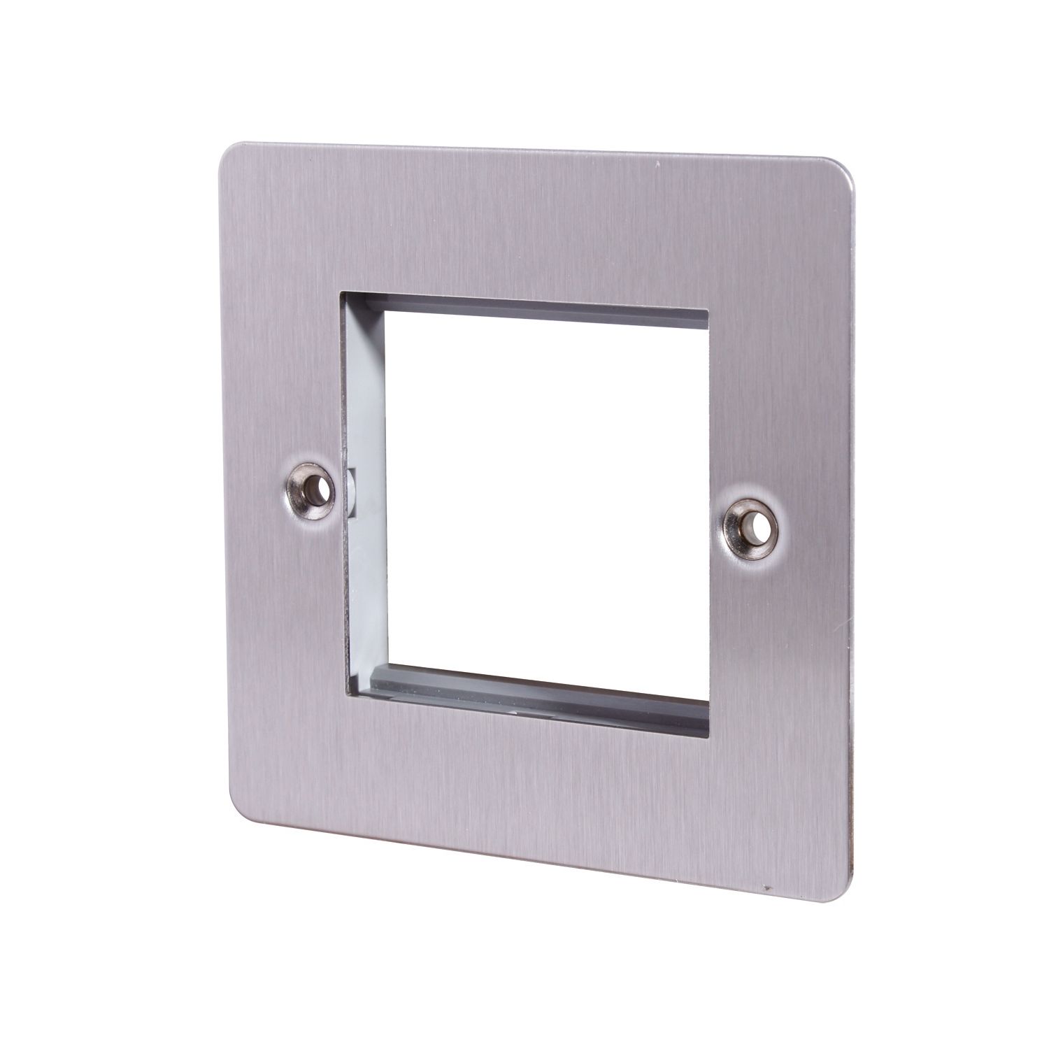 LAP 2-Module Modular Faceplate Brushed Stainless Steel (68198)