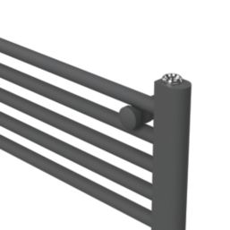 Flomasta 1800mm x 600mm 2890BTU Anthracite Flat  Towel Radiator