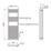 Flomasta 1800mm x 600mm 2890BTU Anthracite Flat  Towel Radiator